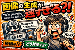 ChatGPTで「You’re generating images too quickly」と表示される原因と対処法｜翻訳・和訳