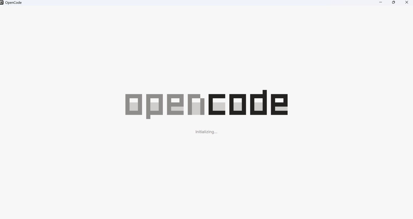 OpenCodeの初期化画面