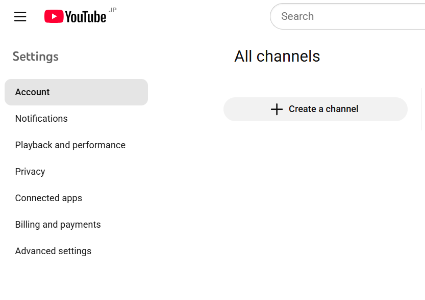 Youtubeチャンネル作成URL→https://www.youtube.com/accounthttps://www.youtube.com/account
