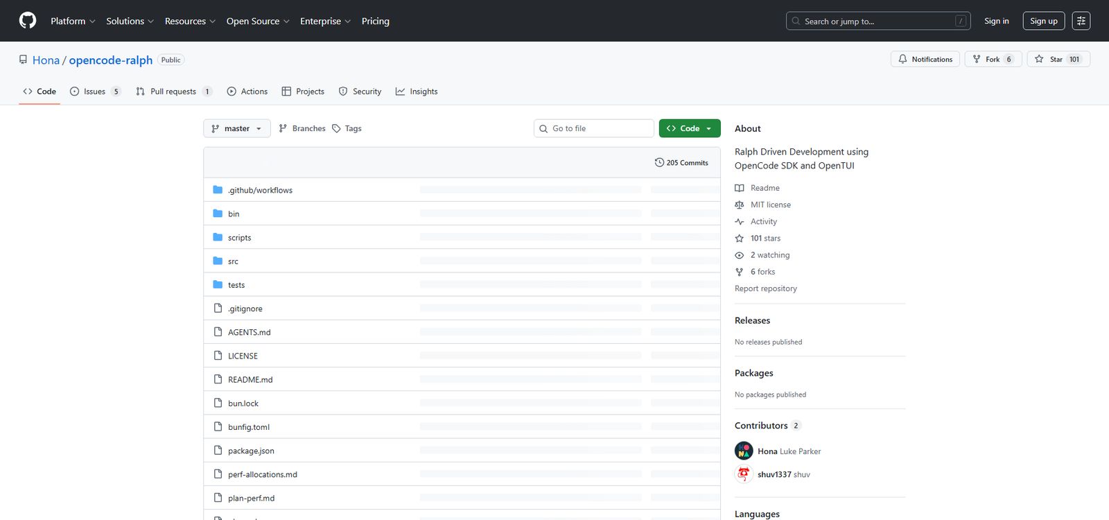 opencode-ralph repository