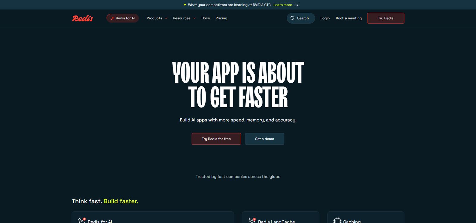 Redis公式サイトトップページ